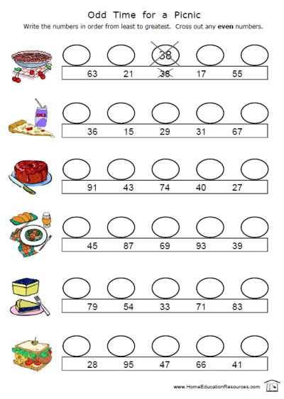 Odd And Even Worksheets â Home Education Resources